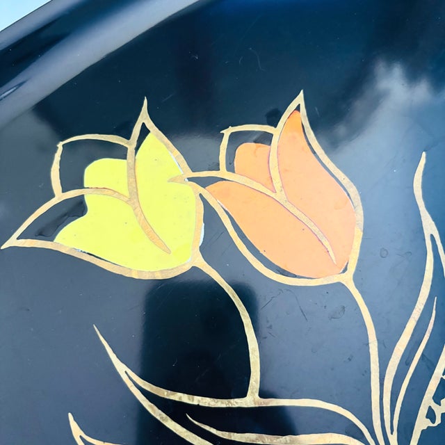 The Couroc Company Vintage Couroc Tulip Tray For Sale - Image 4 of 9