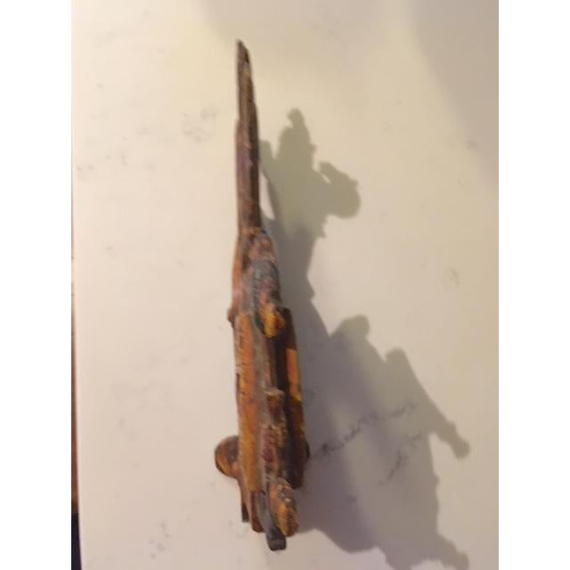 Metal Cast Iron Antique 1920s Door Stop For Sale - Image 7 of 9