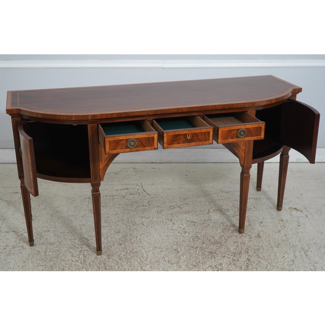 Traditional Baker Federal Style Inlaid Mahogany Sideboard For Sale - Image 3 of 18