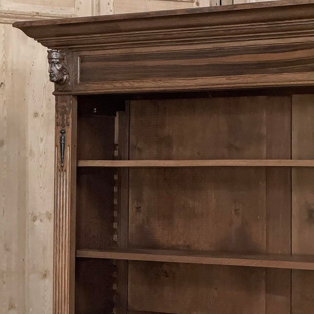 Wood 19th Century Dutch Renaissance Revival Oak Open Bookcase For Sale - Image 7 of 18