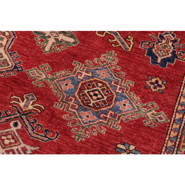 Rustic Super Kazak Red/Beige Wool Rug - 8'9'' X 11'8'' For Sale In New York - Image 6 of 10