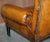 Set of Antique Regency Bolster Brown Leather Library Armchairs For Sale - Image 14 of 18