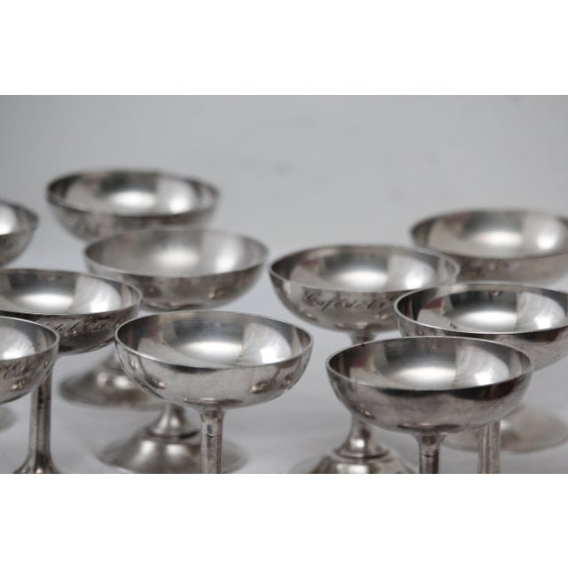 Silver Ice Cream Bowls, 1970s, Set of 11 For Sale - Image 14 of 18