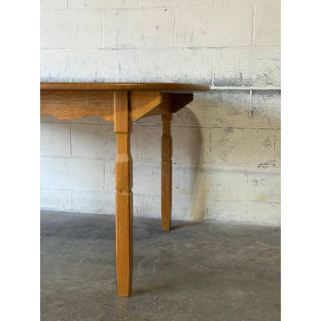Mid-Century Modern Oak Extendable Dining Table With 3 Leaves Mid-Century Modern 1970s For Sale - Image 3 of 12