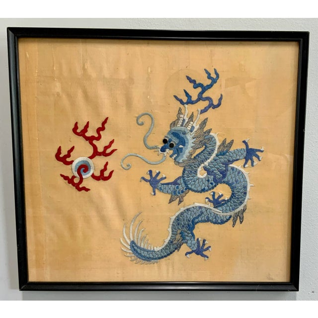 古着 VINTAGE EASTEN Dragon Embroidery Vintage Chinese Dragon Embroidery | Chairish