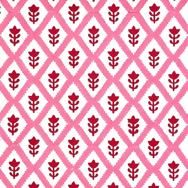 Contemporary Schumacher X Molly Mahon Buti Fabric in Pink For Sale - Image 3 of 3