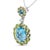 Elegant in its graceful drop design, this pendant necklace sparkles wildly with its collection of diamond and gemstones...