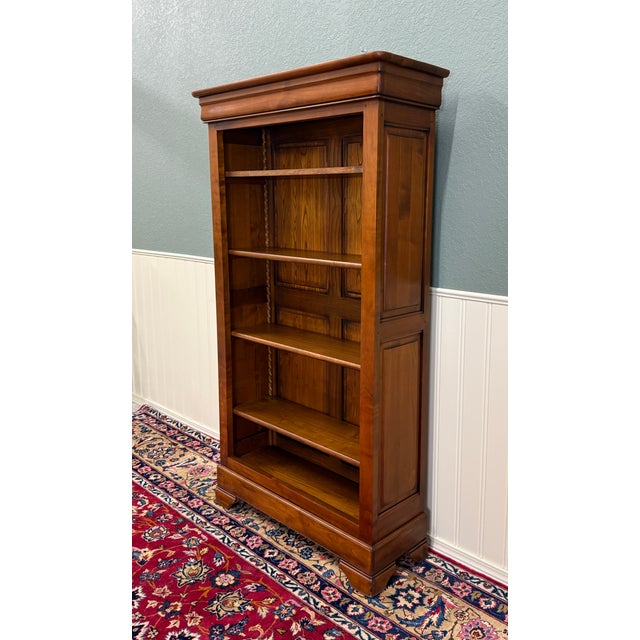 Vintage French Louis Philippe Bookcase Display Cabinet Cherry Mid 20th C For Sale - Image 4 of 15