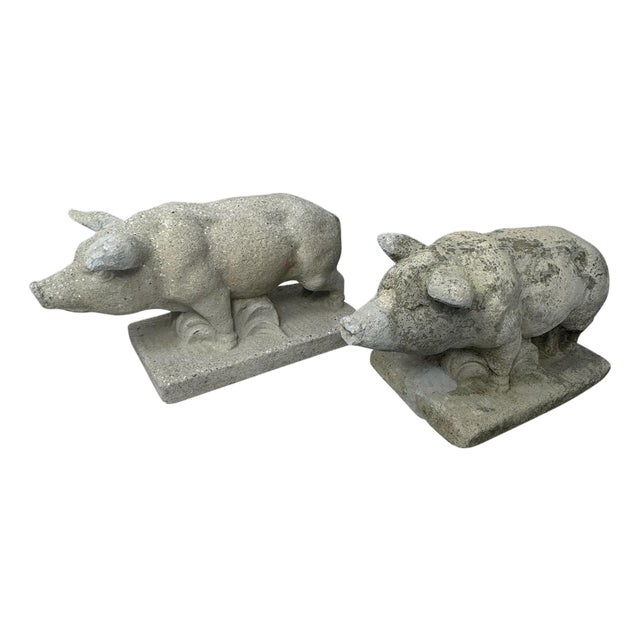 Petite Stone Pigs - A Pair For Sale