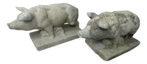 Petite Stone Pigs - A Pair