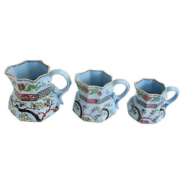English Antique Transferware Pitchers - a Set of 3 For Sale - Image 3 of 7