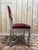 Venetian Louis XV Style Chairs Lacquered Wood with Painted Details and Burgundy Velvet Seats, Set of 8 For Sale - Image 9 of 10