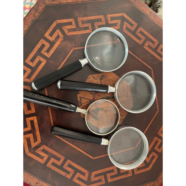 Shabby Chic 4 Vintage Magnifying Trading Glasses For Sale - Image 3 of 3