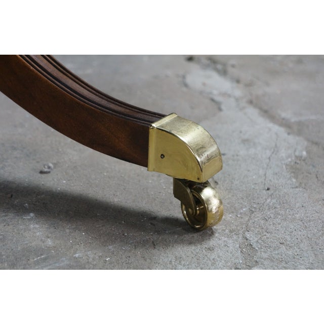 Vintage Harden Furniture Solid Cherry English Regency Duncan Phyfe Dining Table For Sale - Image 6 of 18