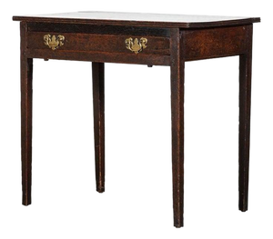 Georgian English Oak Side Table, 1790