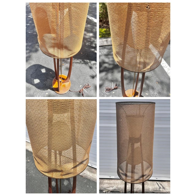 Mid 20th Century Mid Century Modern Modeline ‘Cactus’ Floor Lamp With Carved Wood For Sale - Image 12 of 12