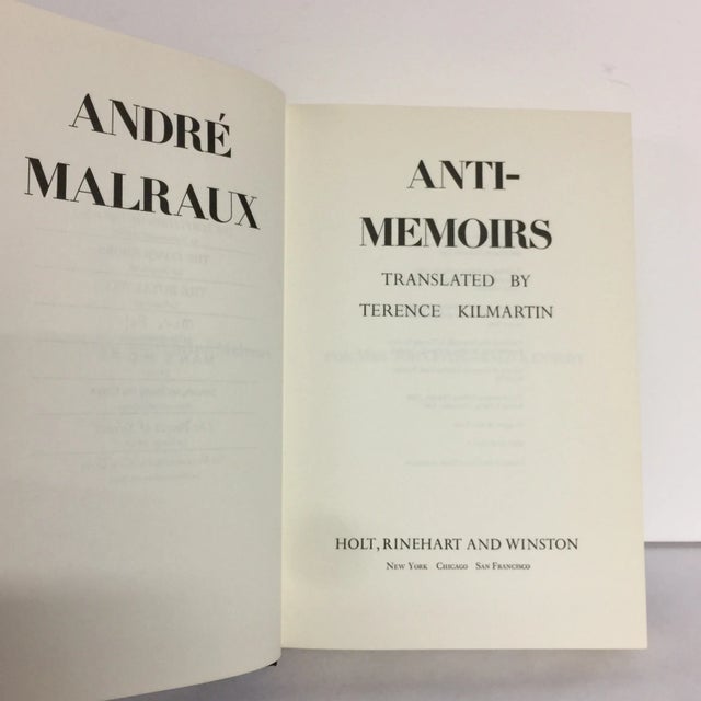 Anti-Memoirs Andre Malraux 1968 For Sale - Image 5 of 8