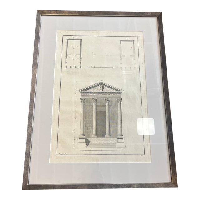 Framed 18th Century Neoclassical Architecture Print For Sale