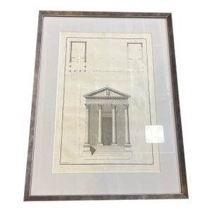 Framed 18th Century Neoclassical Architecture Print