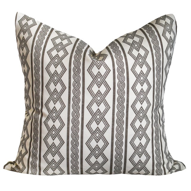 Lauren Servati Textiles, Lagoon // Umber 22"x22" pillow pair (two pillows!) Double-sided throw pillow with a knife edge...