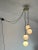 Vintage Suspension 4 Lights with Glass Bowls, Italy, 1970s For Sale - Image 6 of 13