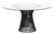 Attributed Warren Platner for Knoll Pedestal Dining Table With New 54 Round Glass For Sale