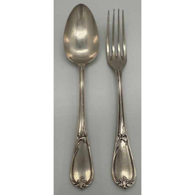 19th Century French l'Alfénide Christofle/Charles Halphen Silver-Plate Flatware With Ladle For Sale In Los Angeles - Image 6 of 18