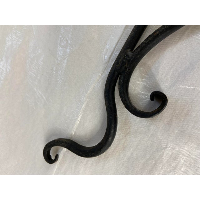 Late 20th Century Vintage Wrought Iron Swivel Wall Hook For Sale - Image 5 of 6