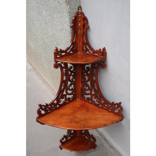 French Large XIXth Century Wall Angle Shelf. For Sale - Image 11 of 12