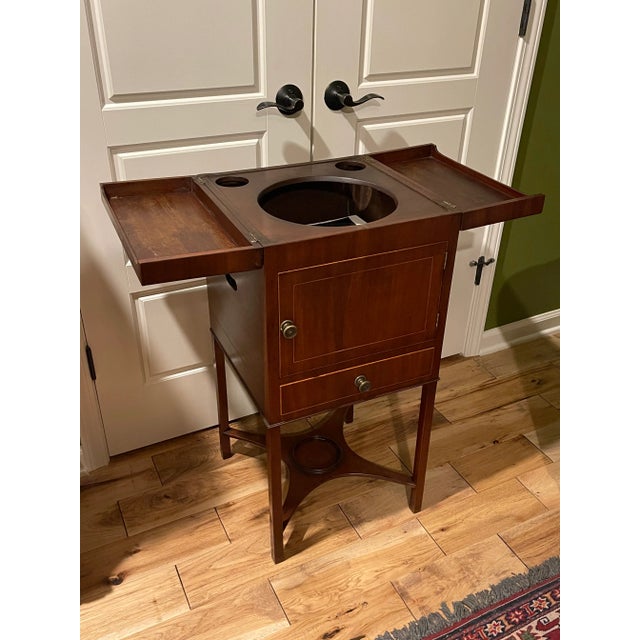 Late 18th Century Georgian Mahogany Inlaid Beau Brummell Side Cabinet For Sale - Image 6 of 8