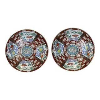 Meiji Period Large Japanese Imari Chargers with Provenance 19th Century - a Pair For Sale
