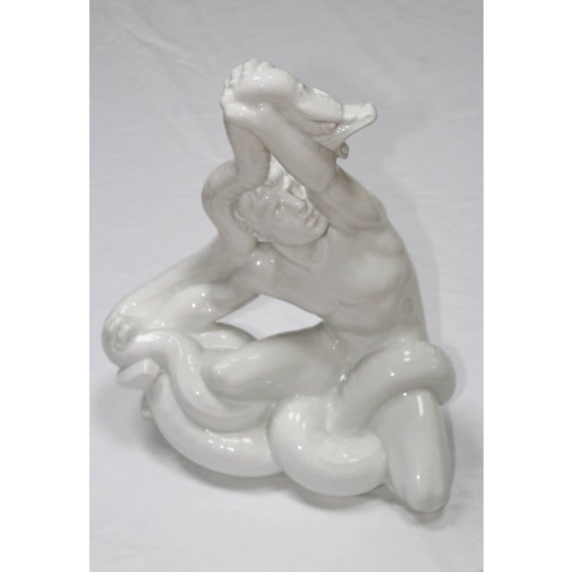 Stunning 1950s Danish porcelain sculpture by Jens Jacob Bregno for Dahl Jensen.