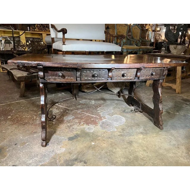 A very fine 17th century desk from the Catalan region of Spain. This wonderful desk is beautifully constructed from walnut...