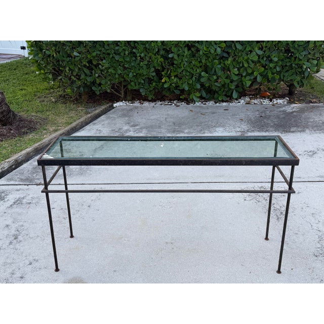 Vintage Industrial Modern Console Table For Sale In Naples, FL - Image 6 of 11