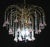 Italian 1980s Meryl Streep, Pink Murano Flowers and Crystal Drops Chandelier For Sale - Image 3 of 16
