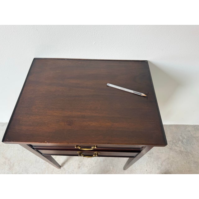 Vintage Henkel Harris Two-Drawer Small Nightstand / Side Table/ Sold For Sale - Image 12 of 12