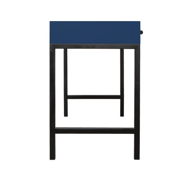 Not Yet Made - Made To Order Maple Writing Desk - Navy For Sale - Image 5 of 8