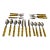 Vintage Faux Bamboo & Stainless Steel Flatware - 17 Pieces For Sale