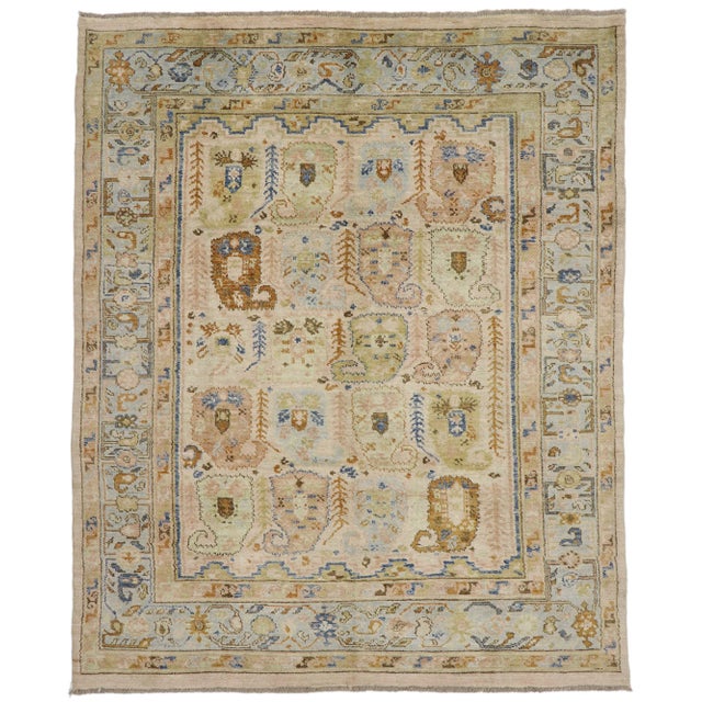 Oushak Boteh Rug - 08'00 X 09'08 For Sale - Image 9 of 9