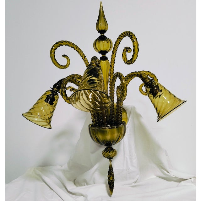 1940s Wall Lights by Ercole Barovier for Barovier & Toso, 1940s, Set of 2 For Sale - Image 5 of 7