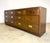 Mid-Century Modern Henredon Scene One Campaign Style 7-Drawer Long Dresser in Oak & Brass For Sale - Image 3 of 12