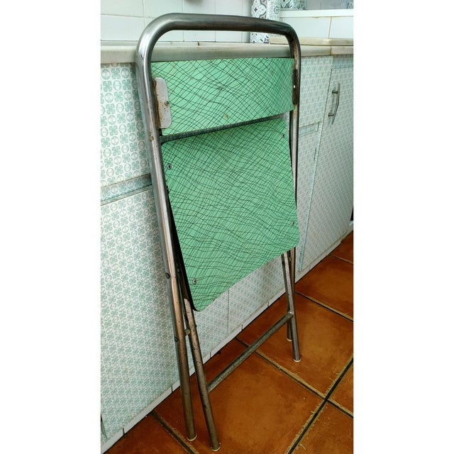 Formica Folding Chairs, 1960s, Set of 8 For Sale - Image 4 of 5