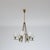 Vintage Italian Chandelier in Brass with Green-Lacquered Metal and Opaline Glass, 1950s For Sale - Image 12 of 12