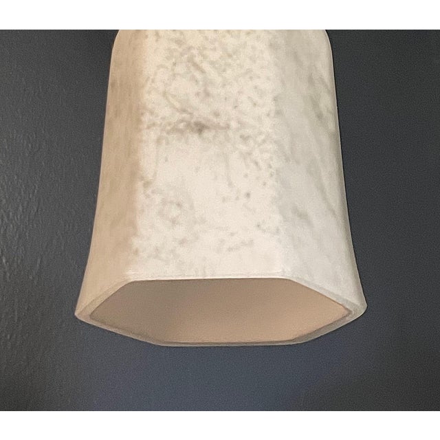 White and Marbled Grey Pendant Lamp, 1920s For Sale - Image 4 of 9