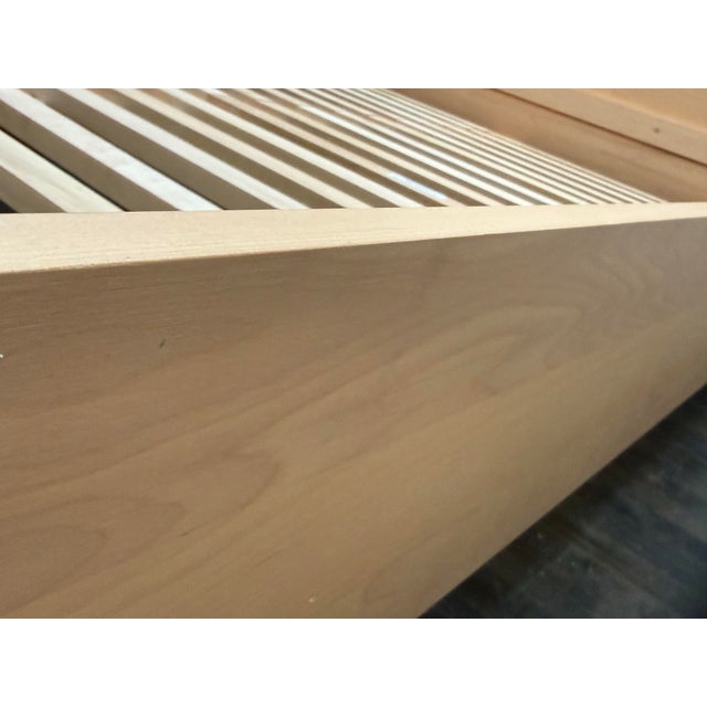 Wood Full Size Baronet Furniture Solid Maple Panel Bed Frame For Sale - Image 7 of 12