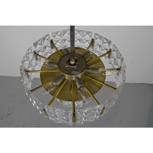 Gold Mid-Century Chandelier from Kinkeldey For Sale - Image 8 of 13