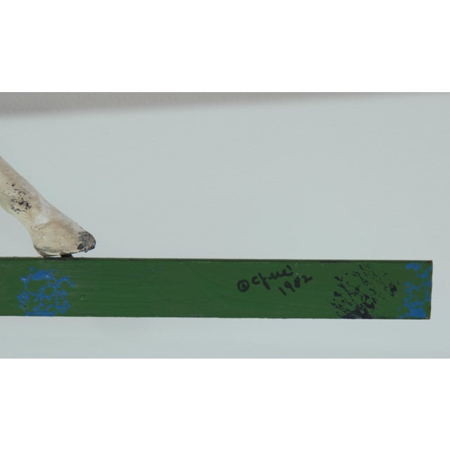 1980s Signed Curtis Jeré "The Sulky Racer" Weathervane Wall Sculpture, 1982 For Sale - Image 5 of 5