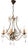 Antique French Chandelier in Iron, Green and Gold Crystals, 1900 For Sale
