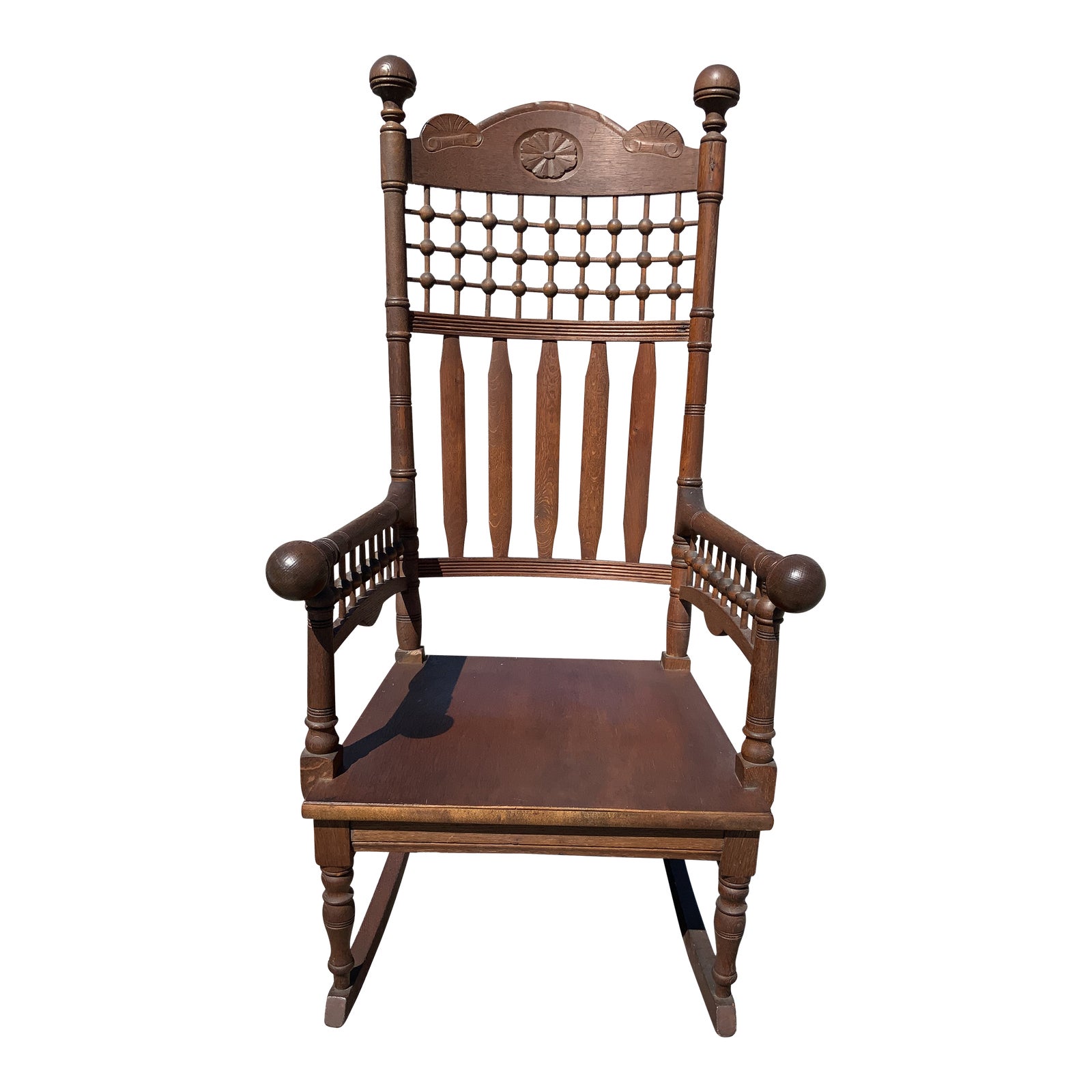 Late 19th Century Antique Stick and Ball Rocking Chair Chairish