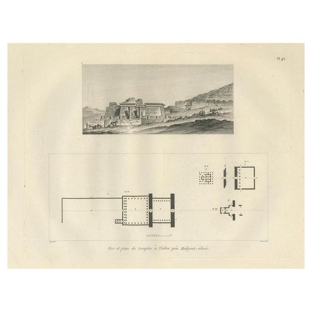 Temple Ruins at Thebes with Architectural Plan, 1802, Paper For Sale - Image 11 of 11